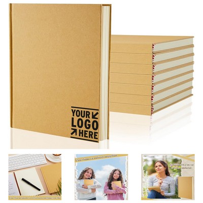 100 Sheets 8.3 x 5.7" A5 Blank Hardcover Notebook Journal