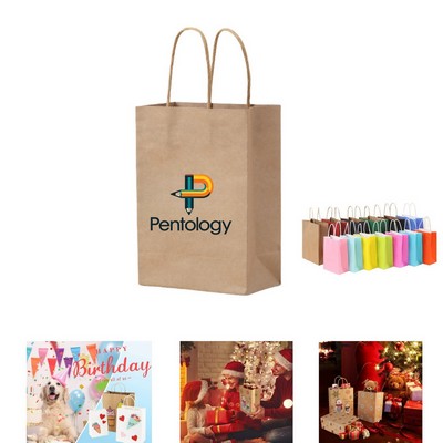 Large Kraft Paper Gift Bags with Handles