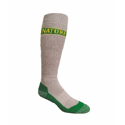 Made in the USA Merino Wool Knee High Ski/Snowboard Sock w/Knit-In Design