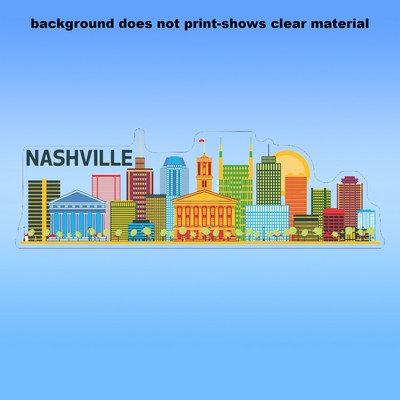 Clear Removable Glass Decals (5"X9.5") - Removeable. Repositionable. Custom Shape
