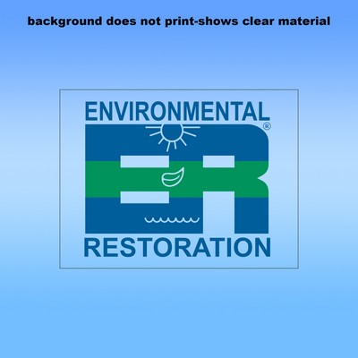 Clear Removable Glass Decals (9"X9.5") - Removeable. Repositionable. Custom Shape