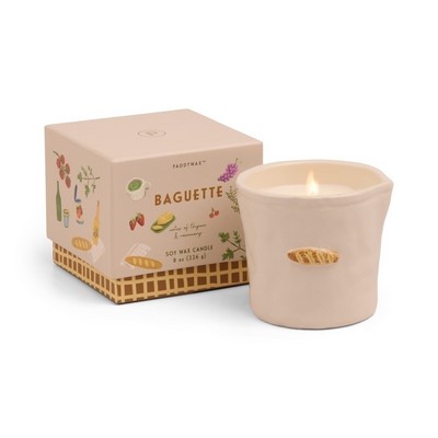 8 Oz Bistro Baguette White Ceramic - Rosemary Thyme