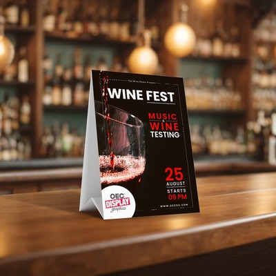 Table Tents - 4"w x 6"h - Double Sided Card Stock - Custom Print Graphics