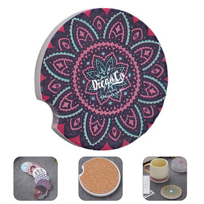 Desktop Absorbent Ceramic Car Coaster