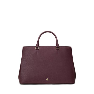 Ralph Lauren Burgundy Hanna 37 Large Satchel