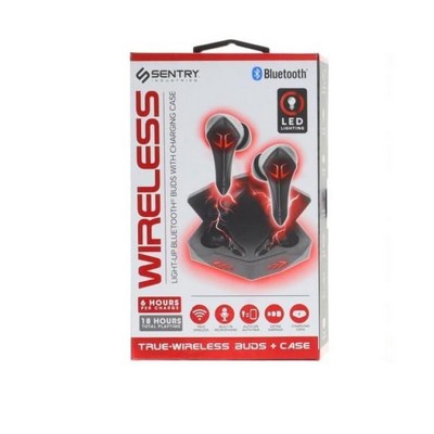 Sentry True Wireless Light Up Gaming Earbuds w/Charging Case