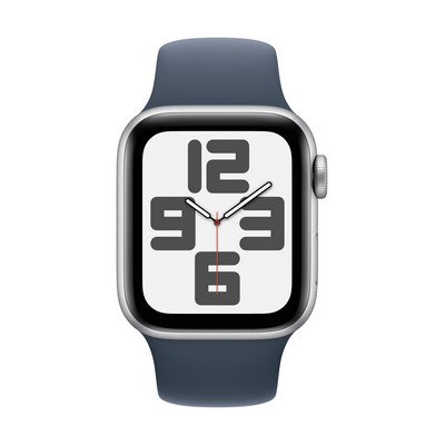 Apple Watch Se Gps + Cell 40Mm Silver Aluminum Case W/ Storm Blue S/M Sport Band