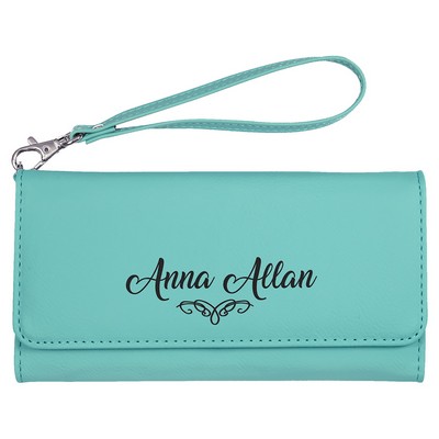 Leatherette Wallet with Strap