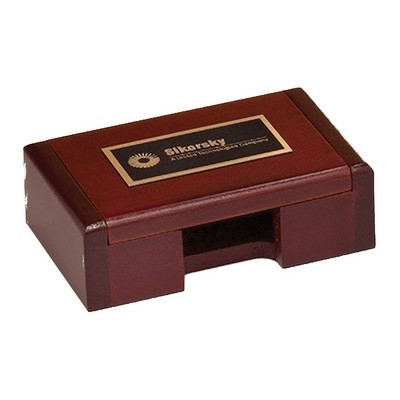 Rosewood Finish Business Card Box