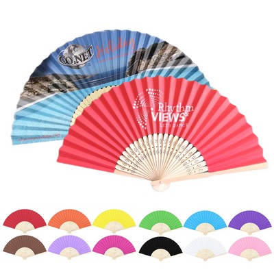 Bamboo Paper Folding Fan