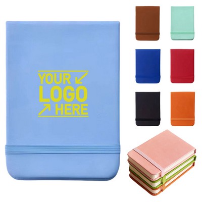 Mini A7 Notebook Portable Notepad with PU Leather Cover and Elastic Band