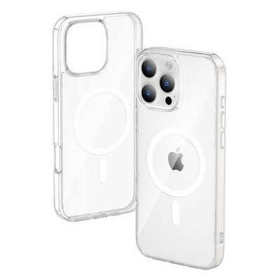 iPhone 16 Pro Max Clear Magnetic Case w/TPU Bumpers