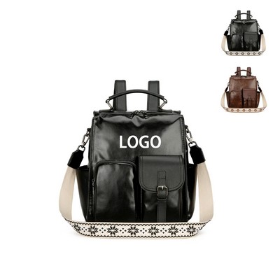 Women Soft PU Leather Backpack