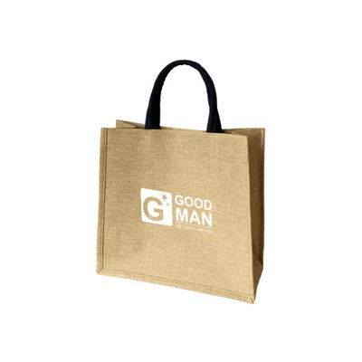 Three-Dimensional Linen Tote Bag(13.4"Wx11.8 "Hx6.3"T)