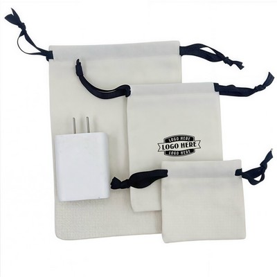 Logo - Printed Canvas Drawstring Bag