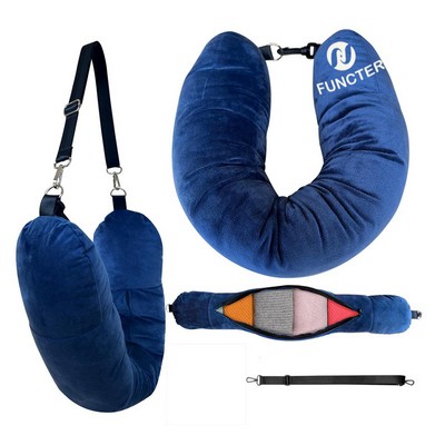 Soft Plush Filled Multifunctional Clothes Filled Pillow Travel Pillow