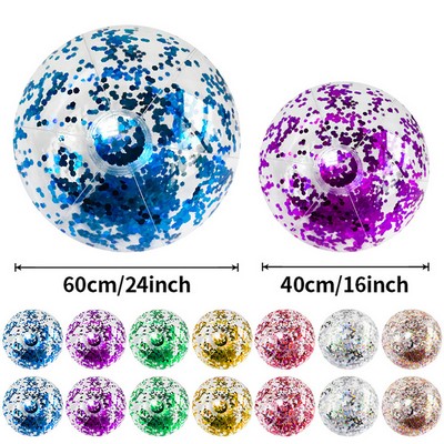 Glitters Inflatable Clear Beach Ball Water Toys
