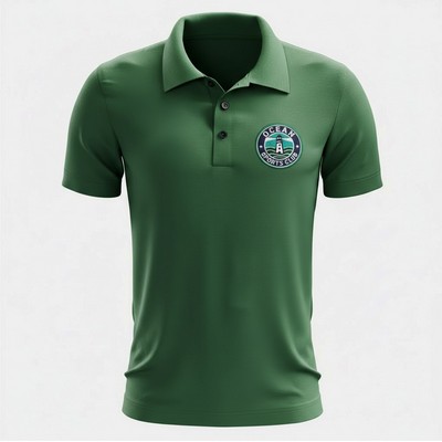 Men's 3 Button Short Sleeve Sports Pique Polo 160 GSM