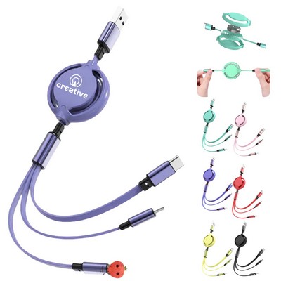 Universal 3-in-1 Retractable Charge Cable