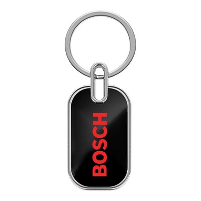 Personalized Keychain Corner Round Premium Metal Keychain/Key Tag