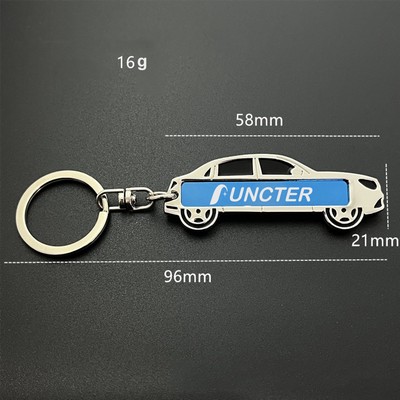 Sedan Car Numberplate Keychain