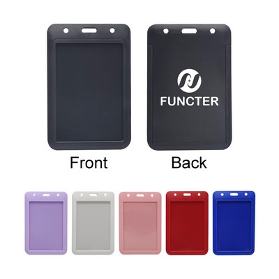 Large ABS Plastic Blank Slide Cover Push-Fit Hard Card Holder