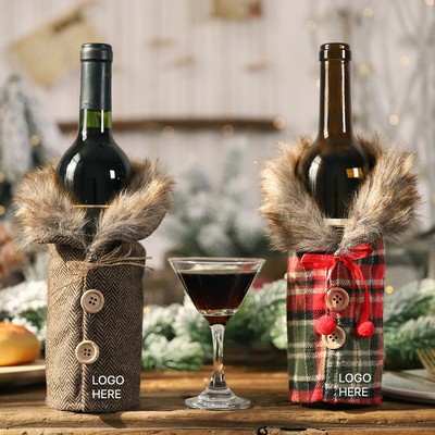 Christmas Table Wine Bottle Cover Decoration