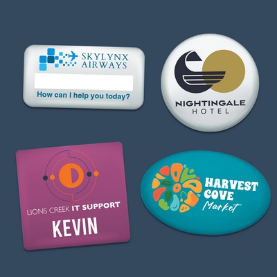 Plastic Buttons & Badges - 3"x3"