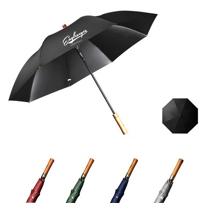 Vintage Wooden Long Handle Automatic Umbrella
