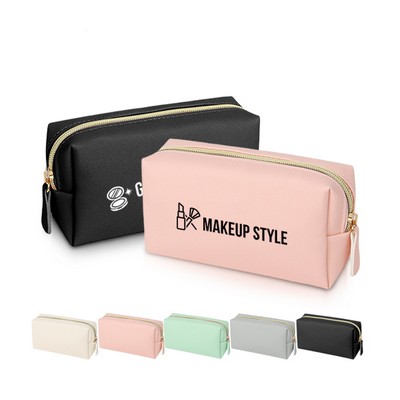 Elegant PU Leather Waterproof Makeup Bag
