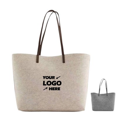 Recycled Felt Shoulder Tote Bags