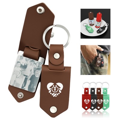 Metal Heat Transfer Heat Keychain