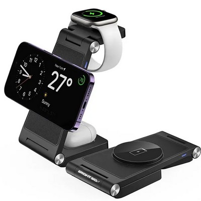 Foldable Wireless Charger for Phones/Watch/Earbuds