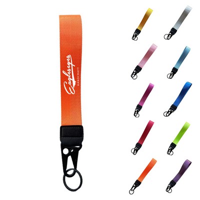 Polyester Wrist Lanyard Keychain