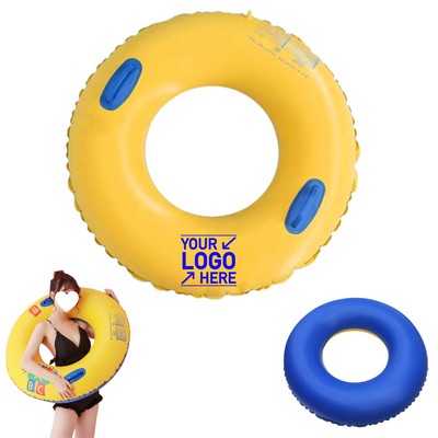 35" Inflatable Swim Ring with Grip Handles