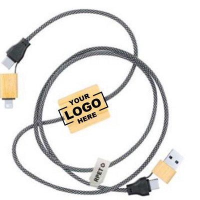 Multi-Device Fast Charging Triple Eco-Friendly Cable Kit