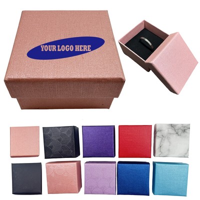 Cotton Filled Cardboard Necklace Earring Ring Box Gift