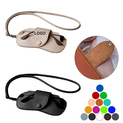 Portable Leather Eyeglasses Bag