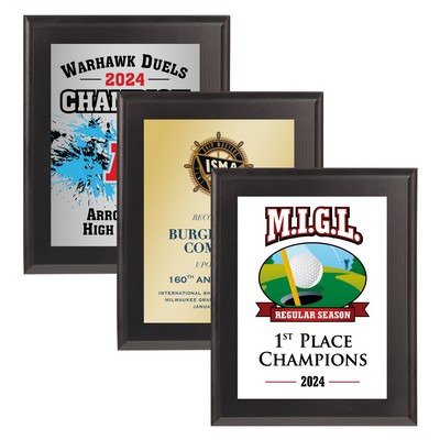 8" x 10" Black Matte Finish Plaque w/ Full Color Sublimated Imprint