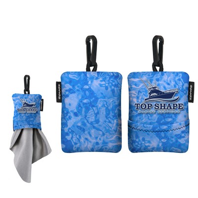 Custom Large Microfiber Cleaning Cloth with Closable Pouch (Spudz 10" x 10")