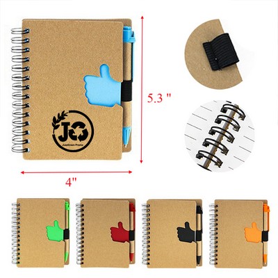 70 Pages Mini Kraft Wood Notebook Kit