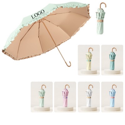 Compact Folding Sun Umbrella For Women