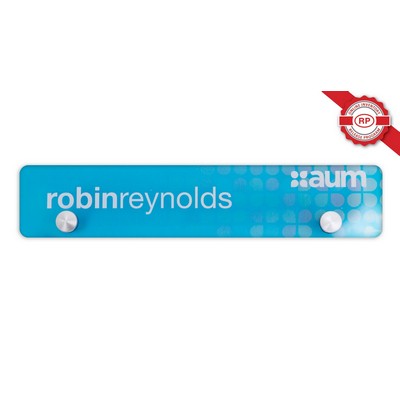 USA Made Acrylic Nameplates & Signs, Custom Shape (2.00x10.00 Inches)