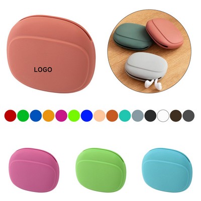Silicone Earphone Storage Bag Portable Data Cable Holder Box