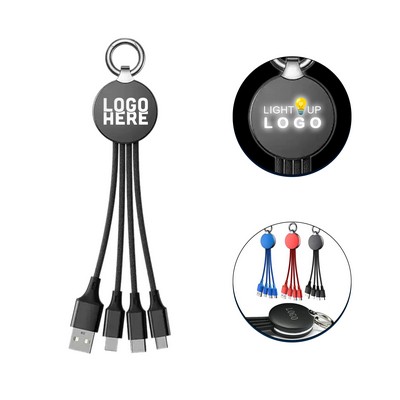 4-In-1 Light-Up Logo Charging Cable