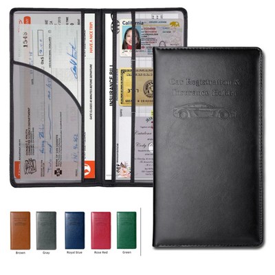 Leather Auto Registration and Insurance Card Holder
