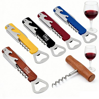 Custom Wine Corkscrew with Bottle Opener