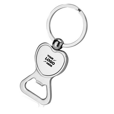 Heart Shaped Bottle Opener Keychain