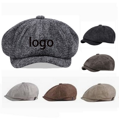 Wool Blend Newsboy Cap