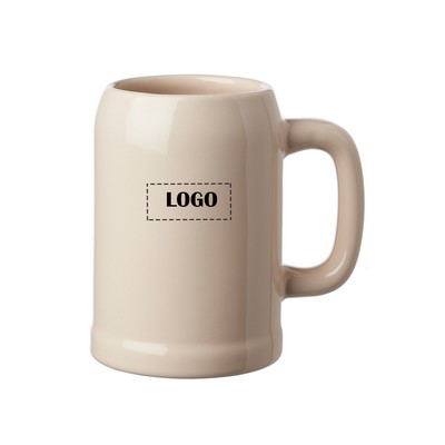 Ceramic Beer Stein Mug, 24 oz.